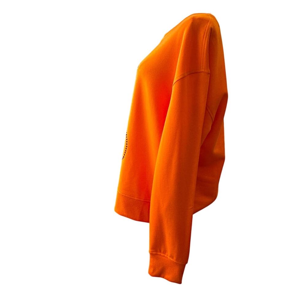 New Jane and Delancey Women's Orange Ghost Crew Neck Halloween Sweatshirt Size L - Picture 3 of 6